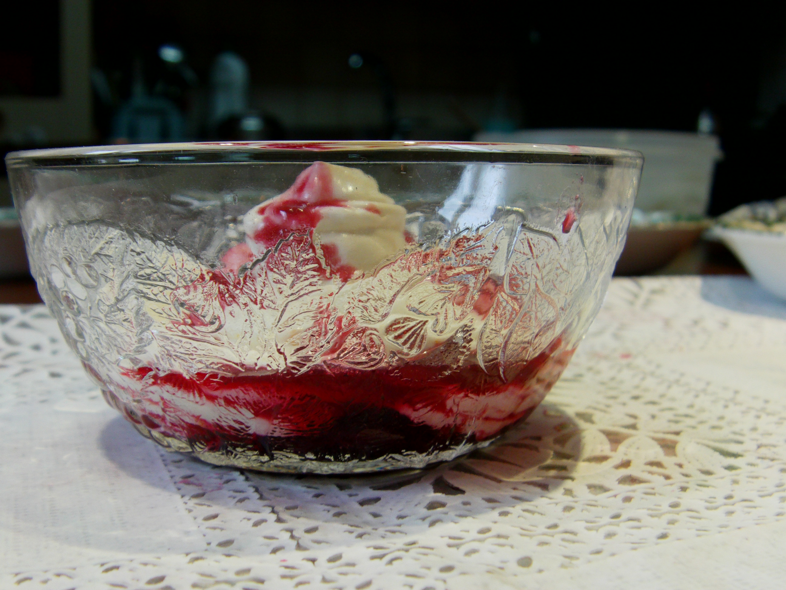 Mousse ricotta e ciliegie